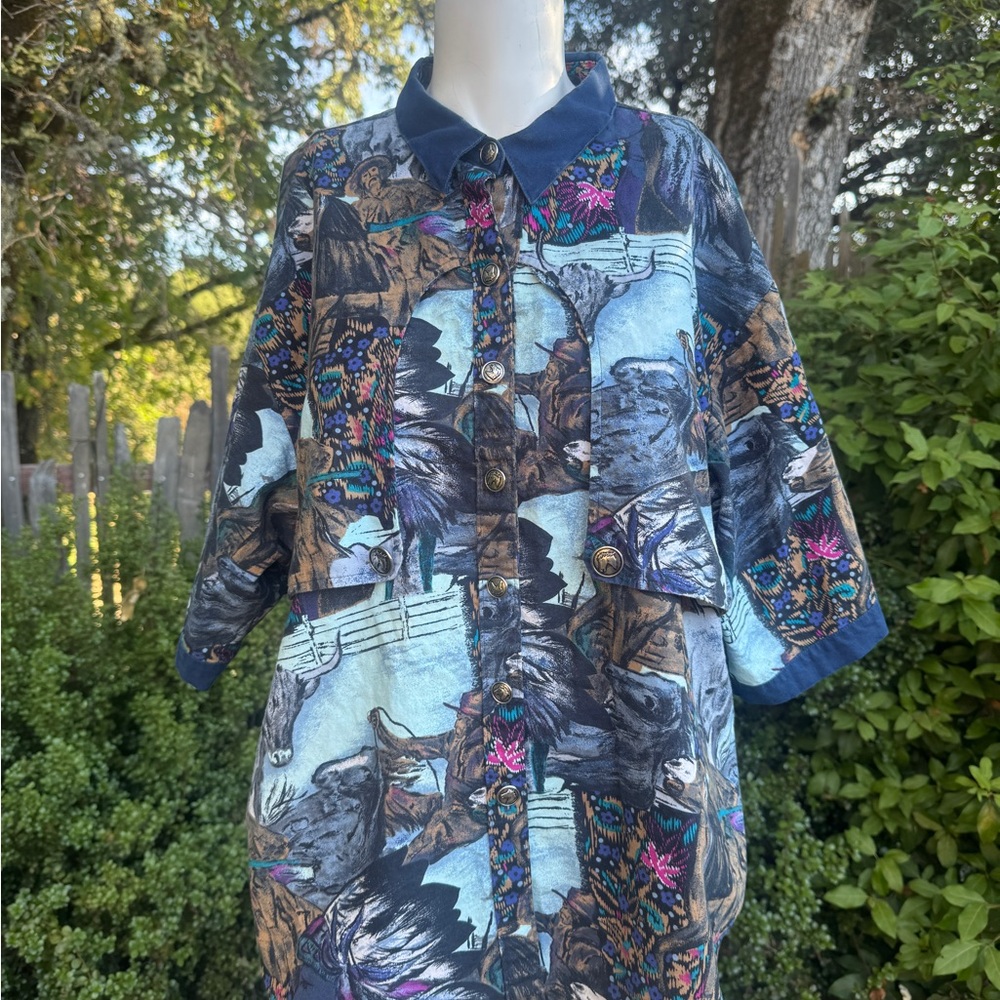Vintage 90s Panhandle Slim Multicolor Women's Western Shirt